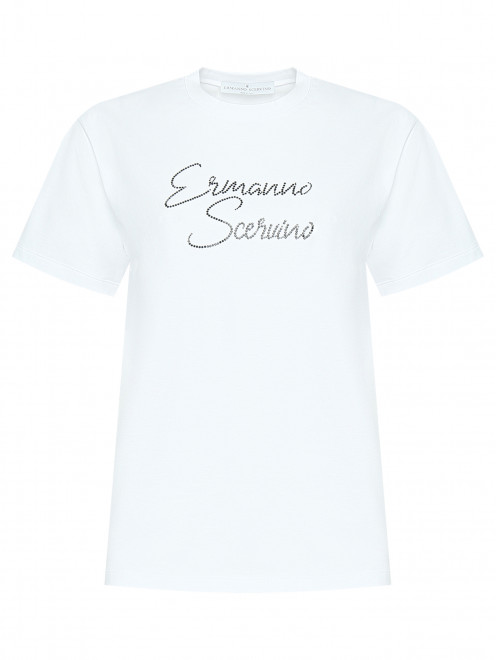 Футболка из хлопка с логотипом  Ermanno Scervino - Общий вид