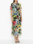 Платье-миди с цветочным узором TWINSET  –  МодельВерхНиз