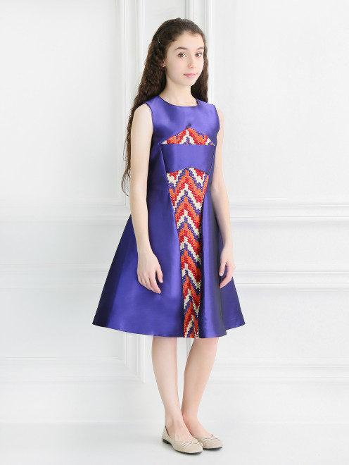 Платье с контрастной вставкой Val Max - Модель Общий вид