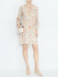 Платье из смешанного шелка с цветочным узором PennyBlack  –  МодельОбщийВид