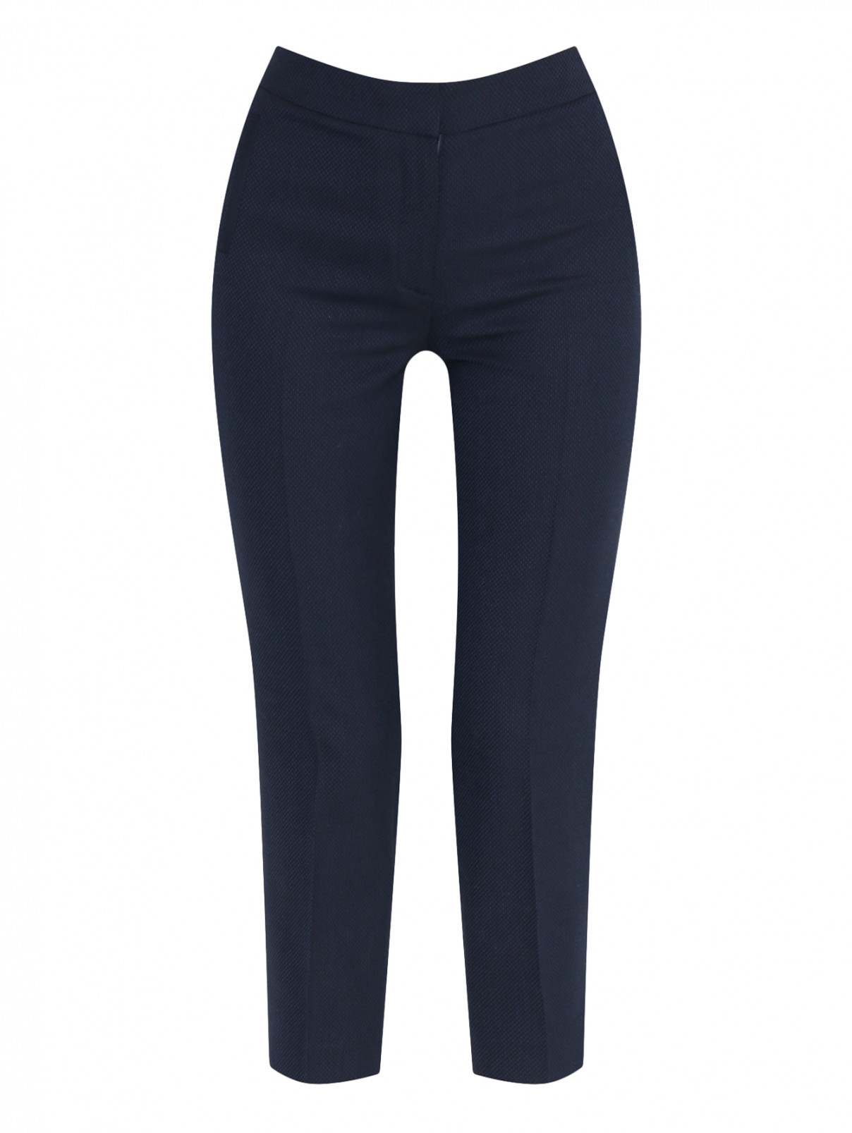 Укороченные брюки из шерсти BOSCO  –  Общий вид  – Цвет:  Синий
