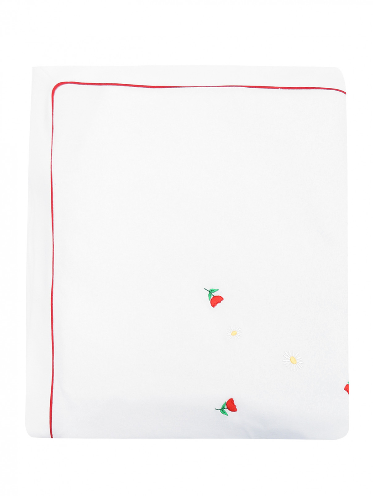 Плед с вышивкой в подарочной коробке Aletta  –  Общий вид  – Цвет:  Белый