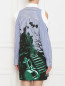 Платье-рубашка из хлопка с узором Moschino  –  МодельВерхНиз1