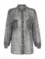 Блуза свободного кроя из шелка с узором Iro  –  Общий вид