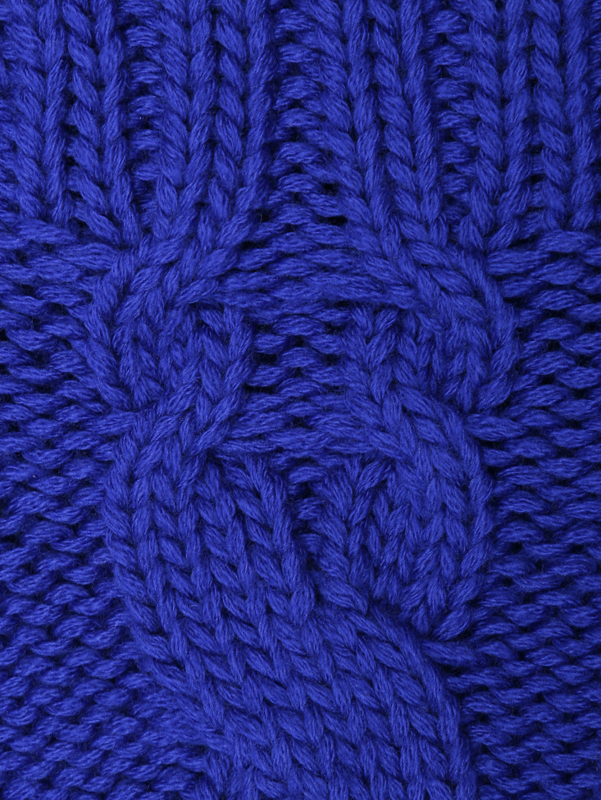 Свитер из шерсти с узором косы Alberta Ferretti  –  Деталь  – Цвет:  Синий
