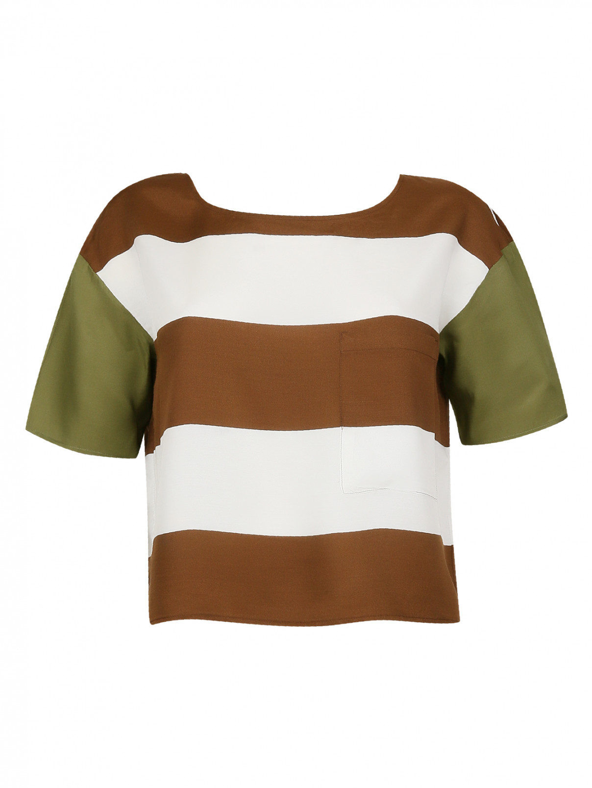Блуза с узором  "полоска" Max&Co  –  Общий вид  – Цвет:  Узор