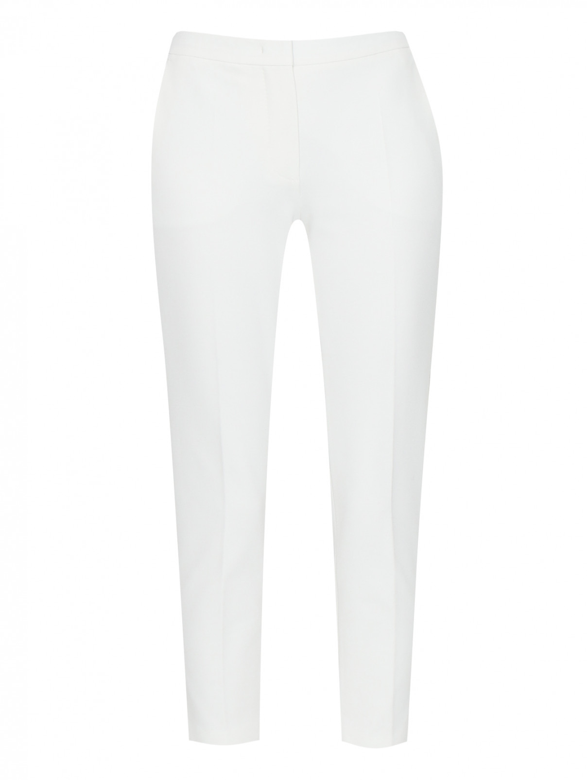 Укороченные брюки зауженного кроя Max Mara  –  Общий вид  – Цвет:  Белый