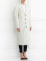 Пальто из шерсти с узором "полоска" Jil Sander  –  Модель Верх-Низ
