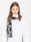 Шарф из шерсти с логотипичным узором Dolce & Gabbana  –  МодельВерхНиз