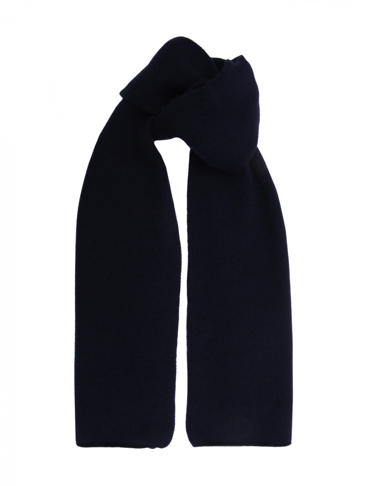 Однотонный шарф из смешанной пряжи Catya  –  Общий вид  – Цвет:  Синий