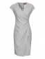 Платье из шерсти и шелка с драпировкой Max Mara  –  Общий вид