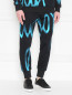 Трикотажные брюки из хлопка с узором Paul Smith  –  МодельВерхНиз