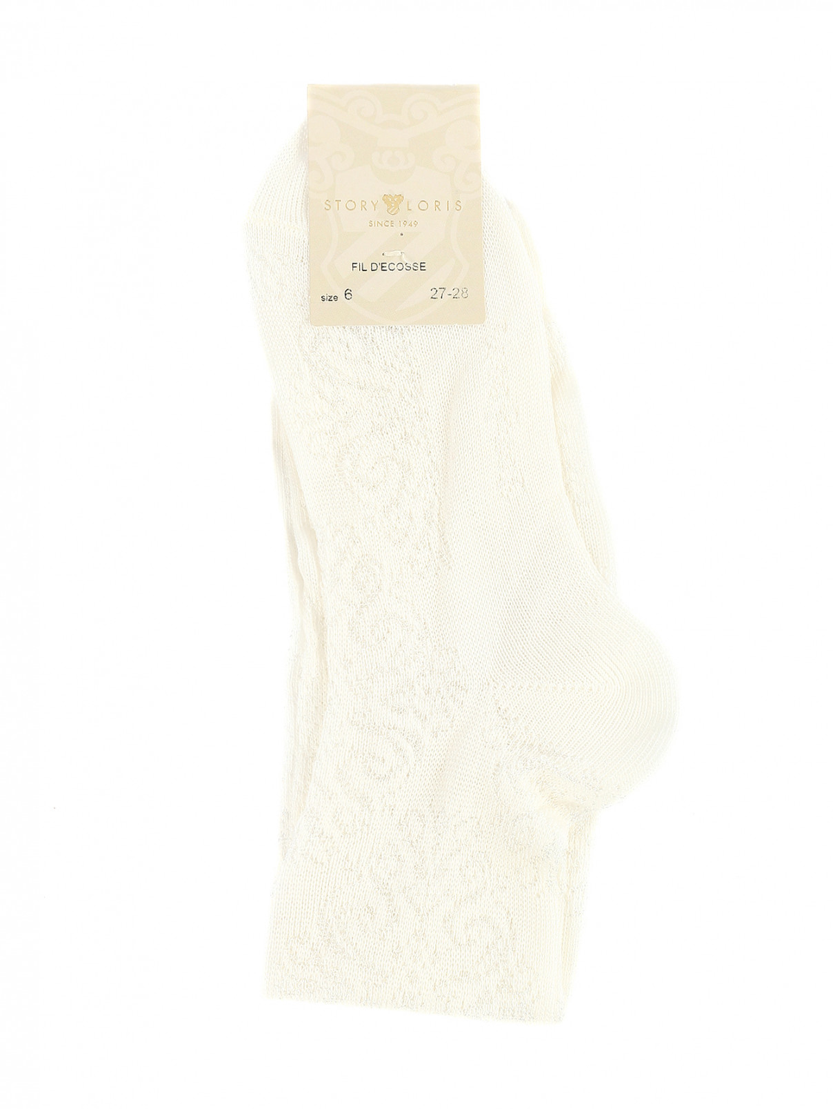 Носки из хлопка Story Loris  –  Общий вид  – Цвет:  Белый