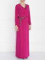 Платье-макси из шелка с декоративной отделкой Carolina Herrera  –  Модель Верх-Низ