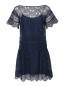 Платье из кружева с короткими рукавами Alberta Ferretti  –  Общий вид
