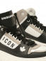 Кожаные ботинки с принтом и логотипом Dsquared2  –  Обтравка4