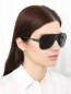Солнцезащитные очки в оправе из пластика Emporio Armani  –  МодельОбщийВид
