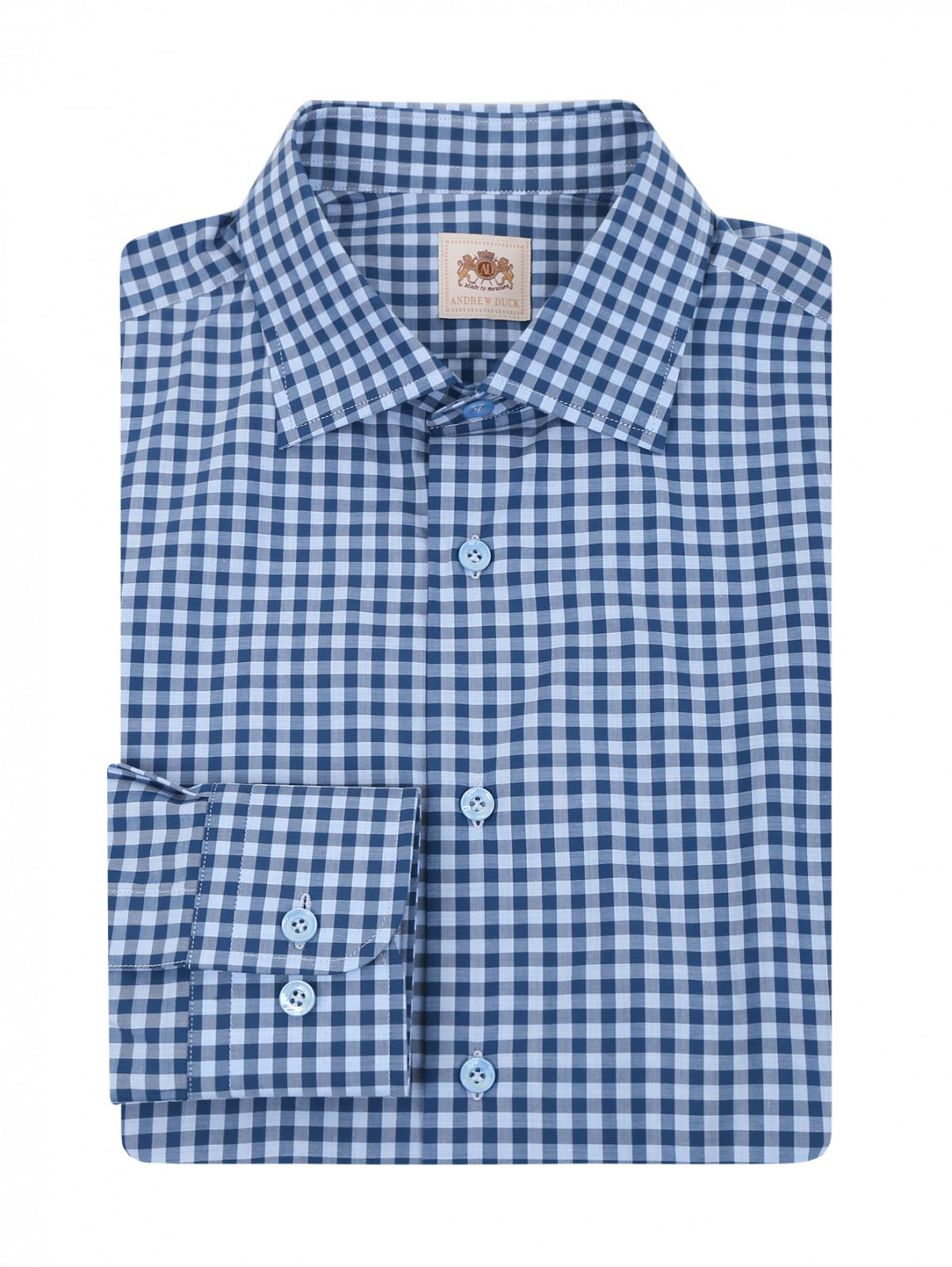 Рубашка из хлопка с узором "клетка" Andrew Duck  –  Общий вид  – Цвет:  Узор