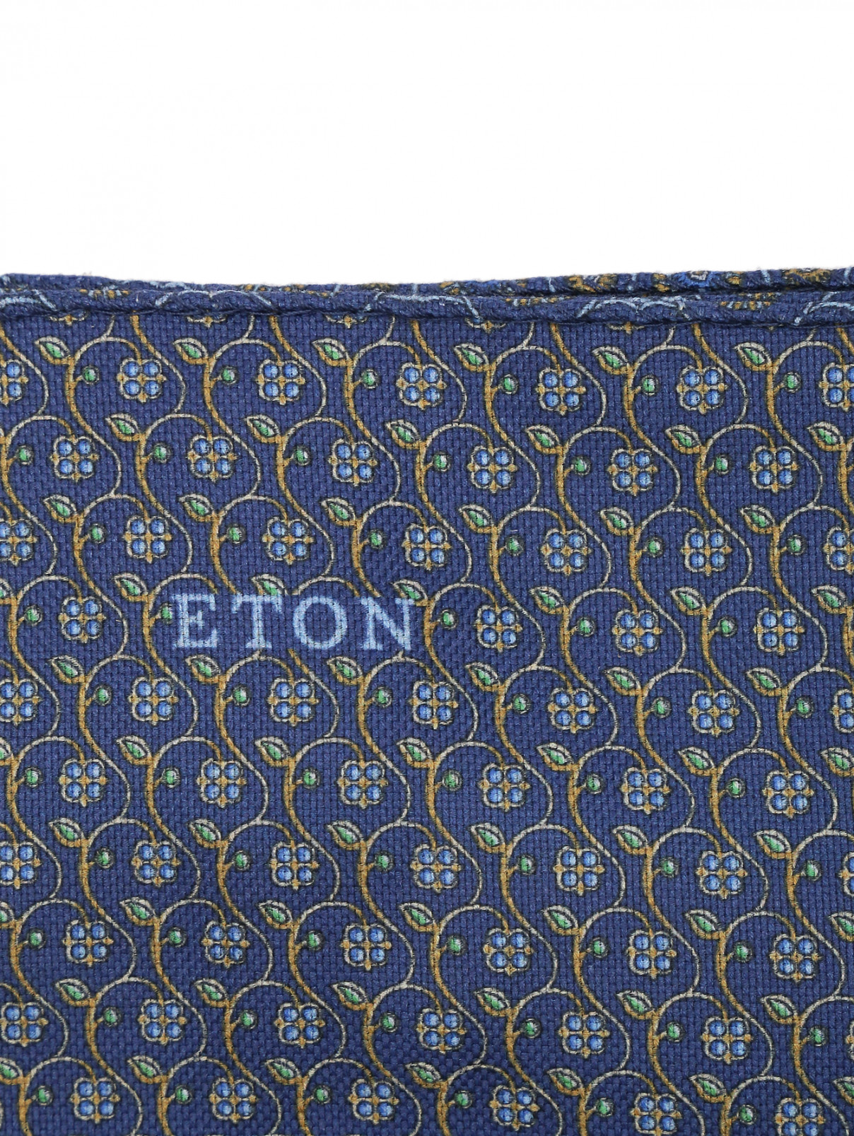 Карманный платок из хлопка Eton  –  Деталь  – Цвет:  Синий