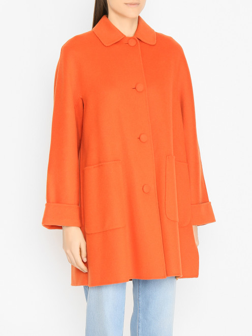 Пальто из шерсти с накладными карманами Weekend Max Mara - МодельВерхНиз