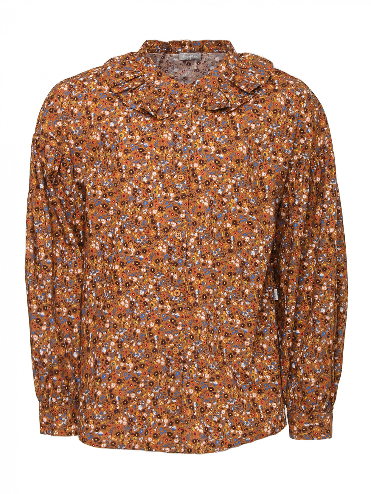 Блуза из хлопка с цветочным узором Il Gufo  –  Общий вид  – Цвет:  Узор