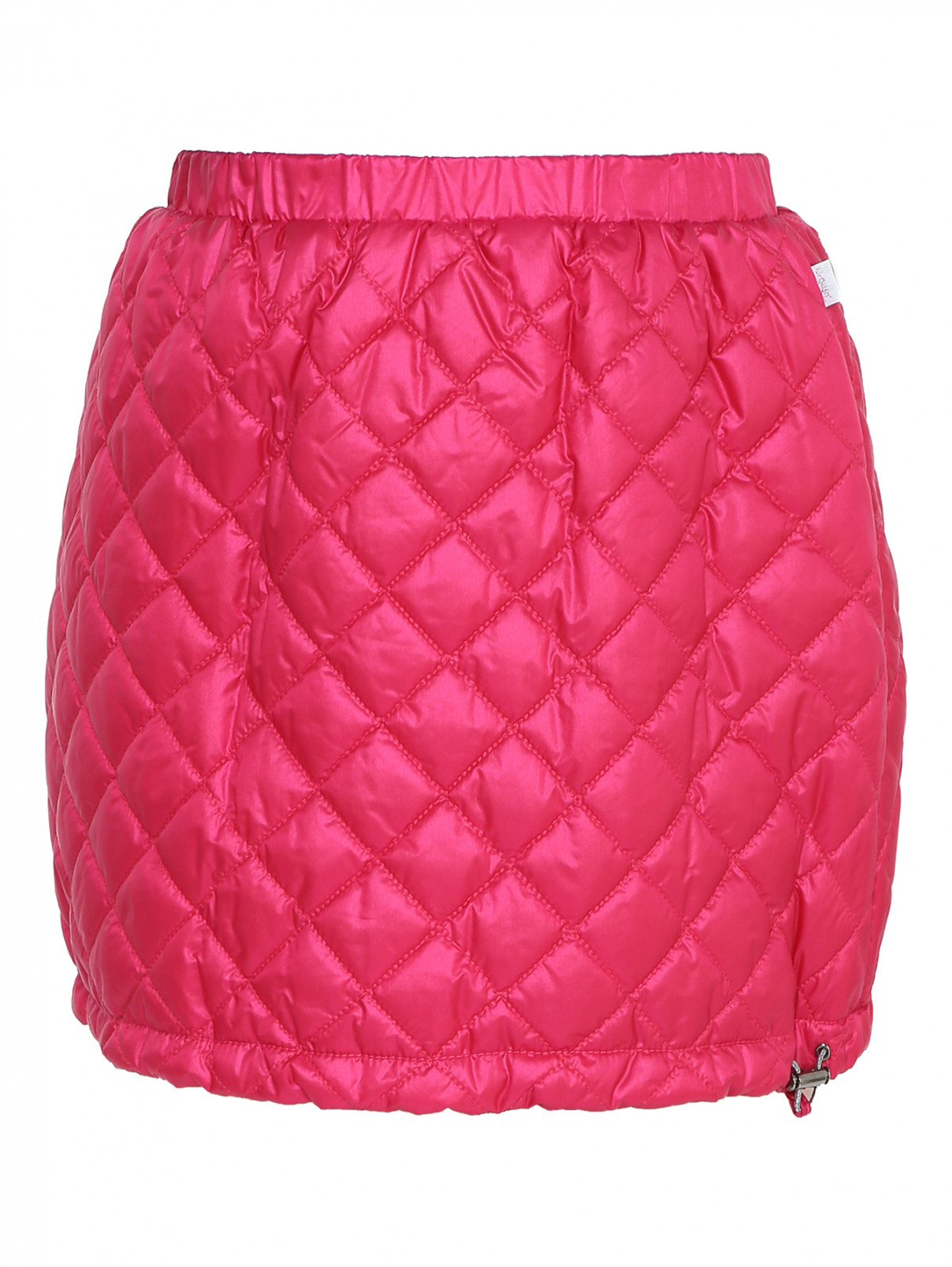 Стеганая юбка на резинке Il Gufo  –  Общий вид  – Цвет:  Розовый