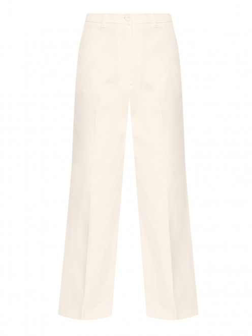 Однотонные брюки из хлопка Weekend Max Mara - Общий вид
