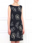 Платье-футляр из шерсти с вышивкой Moschino  –  Модель Верх-Низ