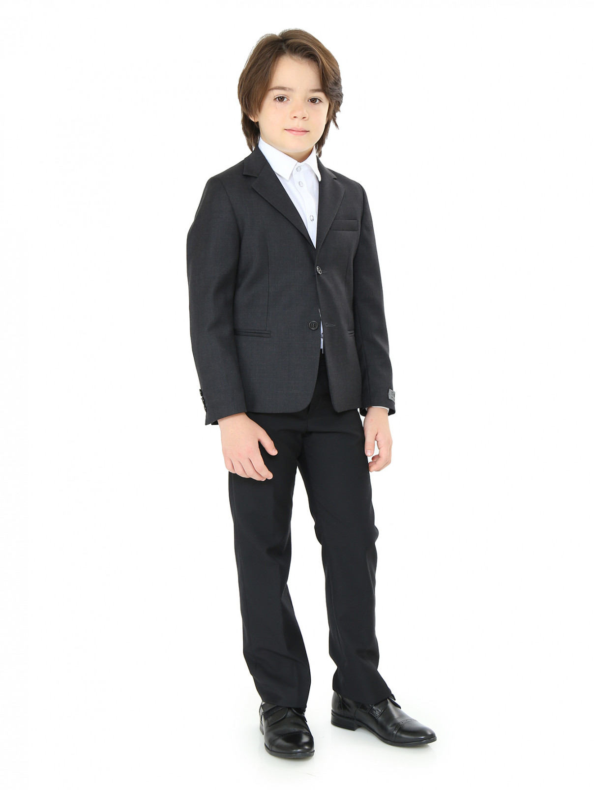 Пиджак классический из шерсти Dal Lago  –  Модель Общий вид  – Цвет:  Серый