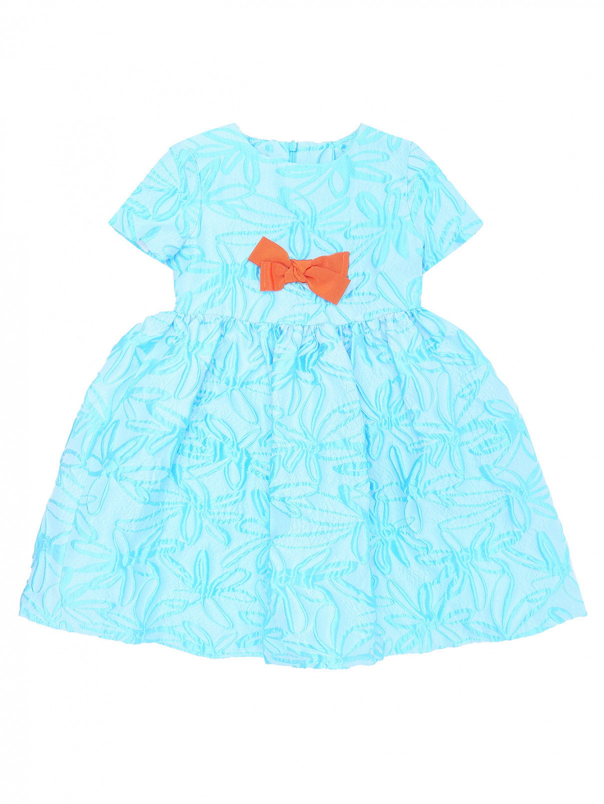 Платье с коротким рукавом и бантом MiMiSol  –  Общий вид  – Цвет:  Узор