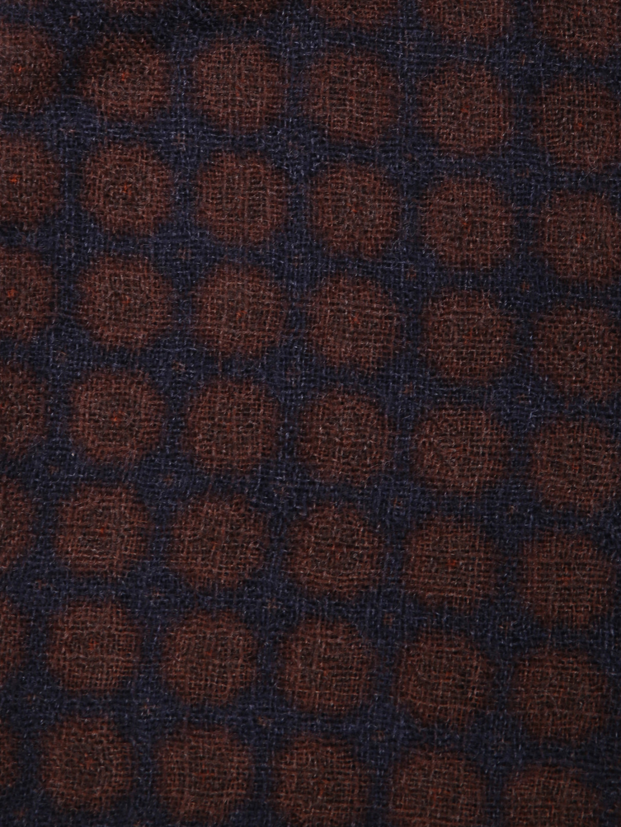 Платок карманный из шерсти с узором LARDINI  –  Деталь  – Цвет:  Коричневый