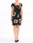 Платье из шелка и хлопка с цветочным принтом Moschino  –  Модель Общий вид