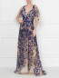 Платье из сетки и кружева с вышивкой Yolan Cris  –  МодельОбщийВид