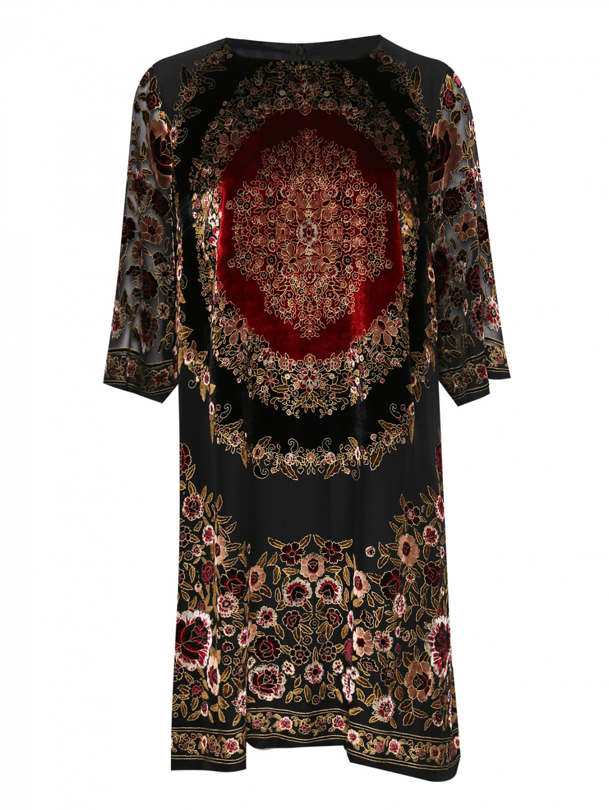 Платье из вискозы и шелка с узором Etro  –  Общий вид  – Цвет:  Узор
