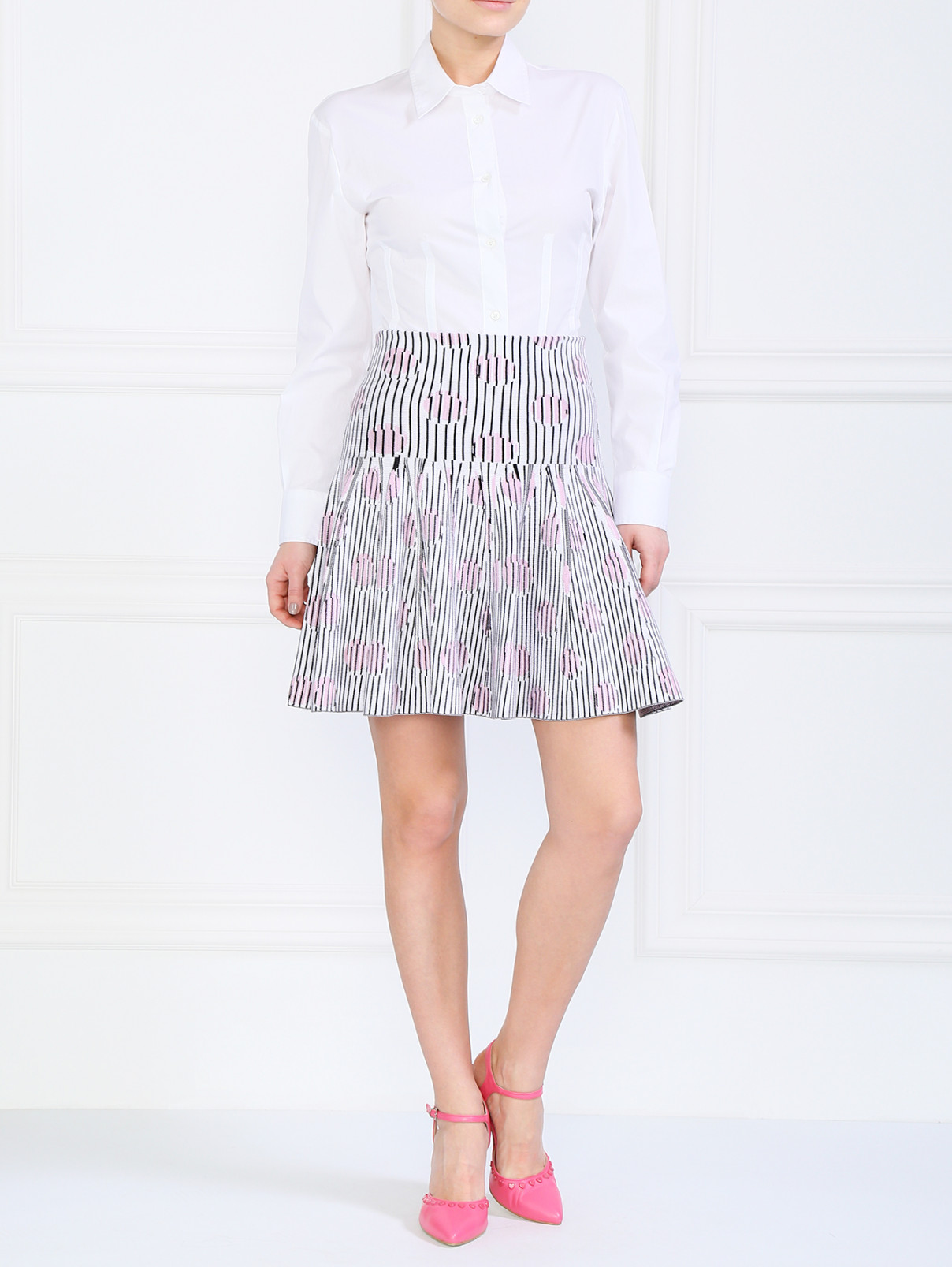 Трикотажная юбка с принтом Kenzo  –  Модель Общий вид  – Цвет:  Узор