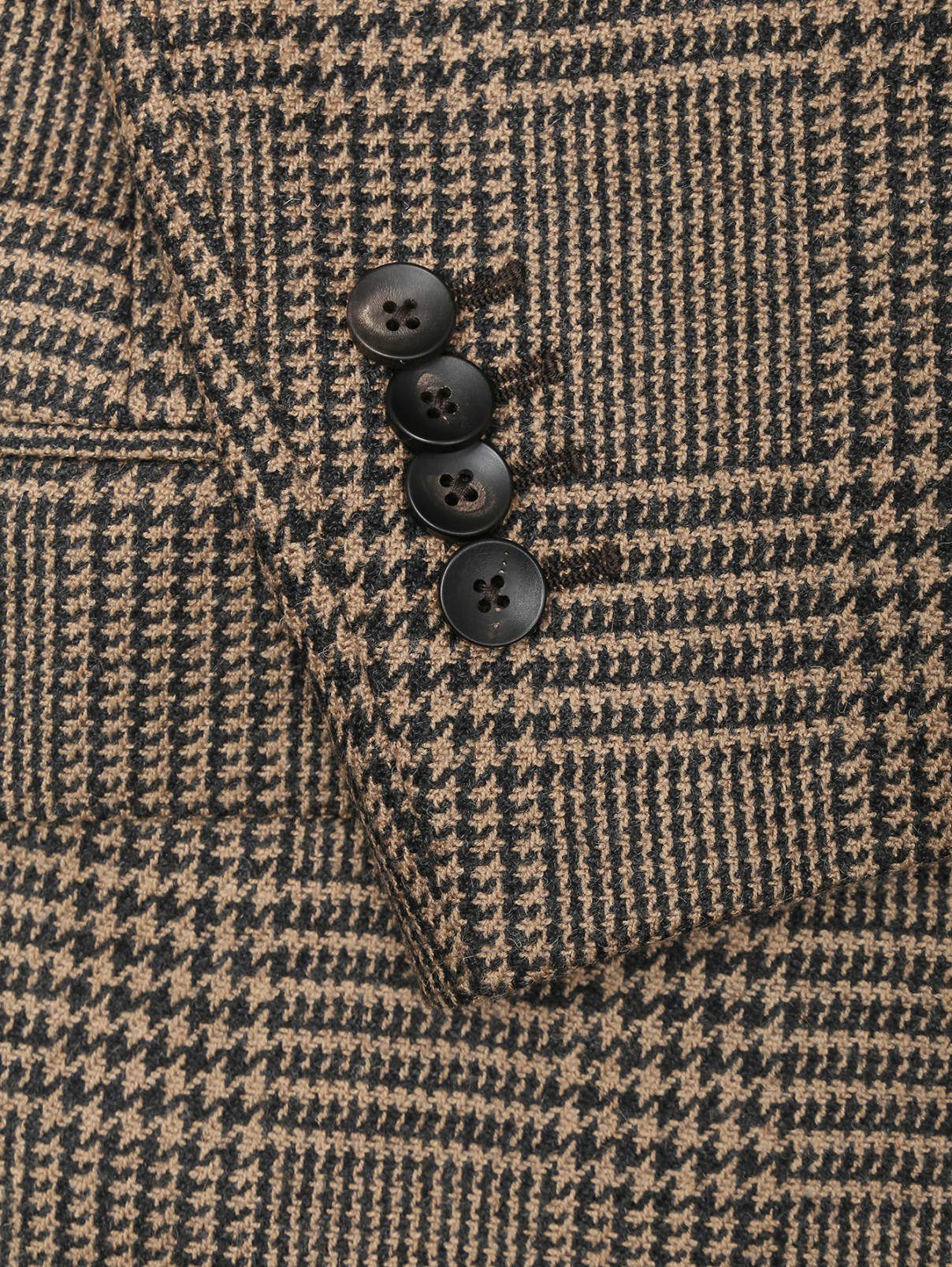 Пиджак из шерсти с узором гусиная лапка LARDINI  –  Деталь1  – Цвет:  Коричневый