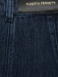 Джинсовые шорты свободного кроя с карманами Alberta Ferretti  –  Деталь1