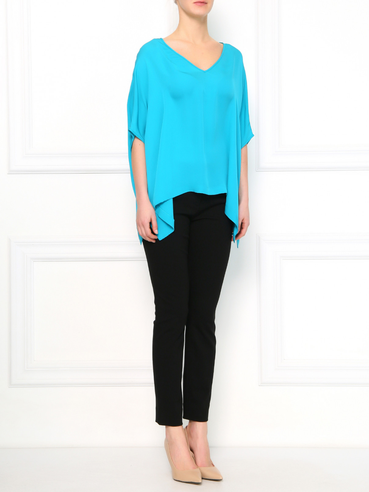 Блуза из шелка Diane von Furstenberg  –  Модель Общий вид  – Цвет:  Зеленый