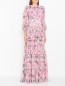 Платье-макси с цветочным узором ODI ET AMO  –  МодельВерхНиз