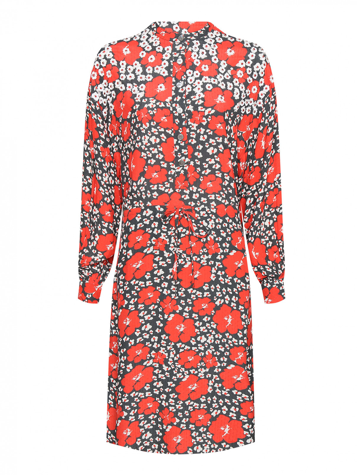 Платье из вискозы с цветочным узором Essentiel Antwerp  –  Общий вид  – Цвет:  Узор