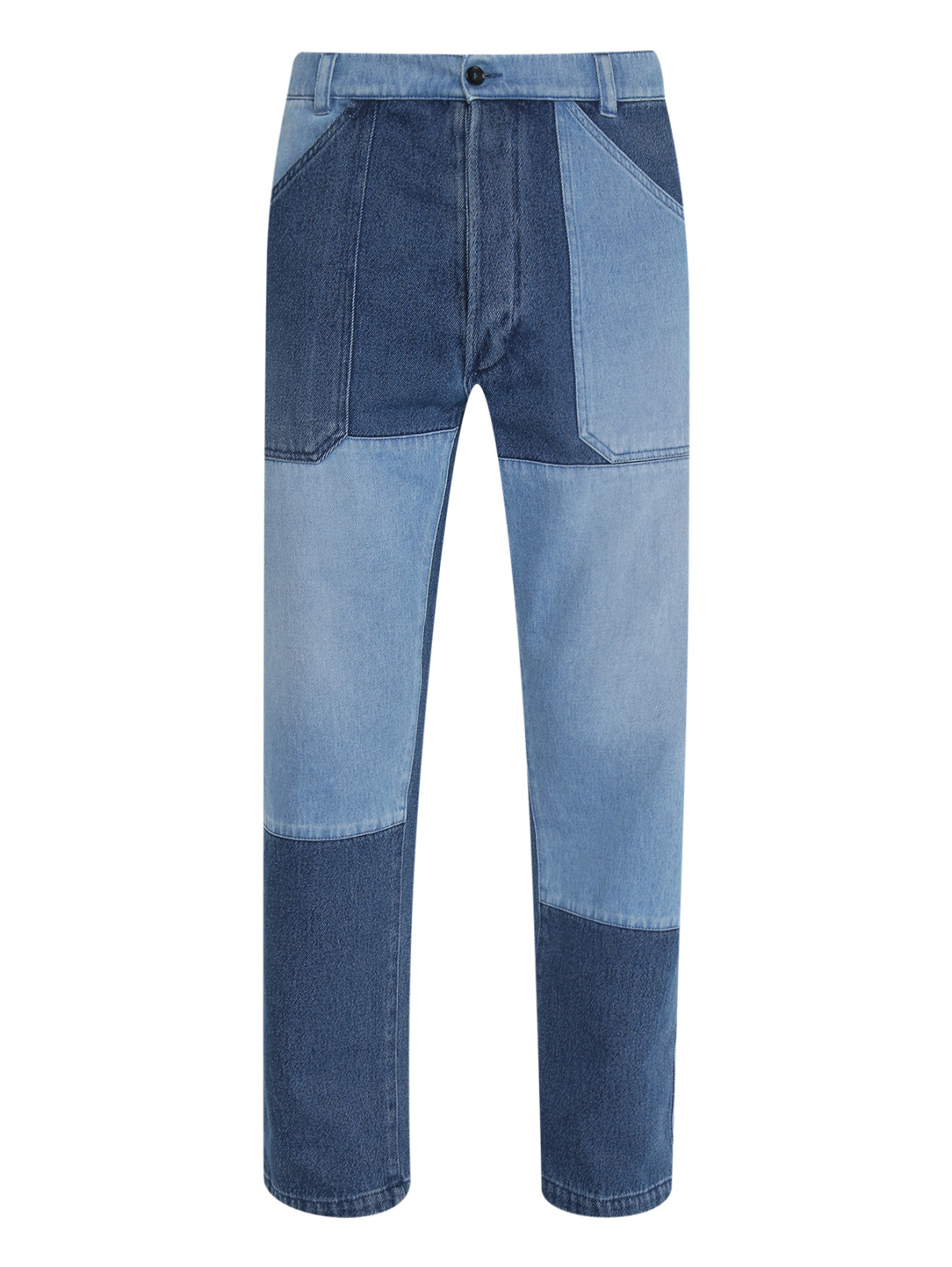 Джинсы из хлопка с накладными карманами Etro  –  Общий вид  – Цвет:  Синий