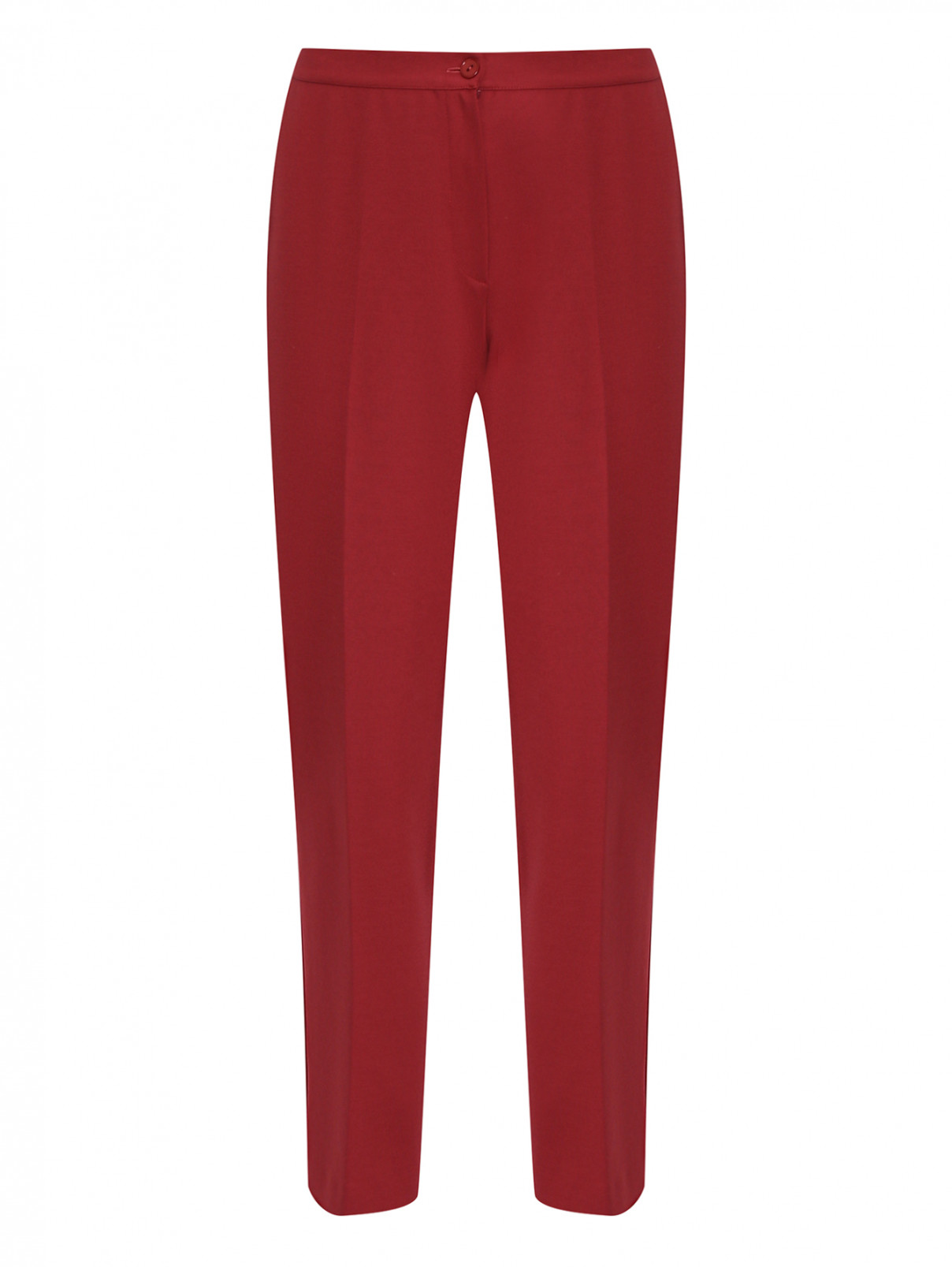 Трикотажные брюки из смешанной вискозы Persona by Marina Rinaldi  –  Общий вид  – Цвет:  Красный