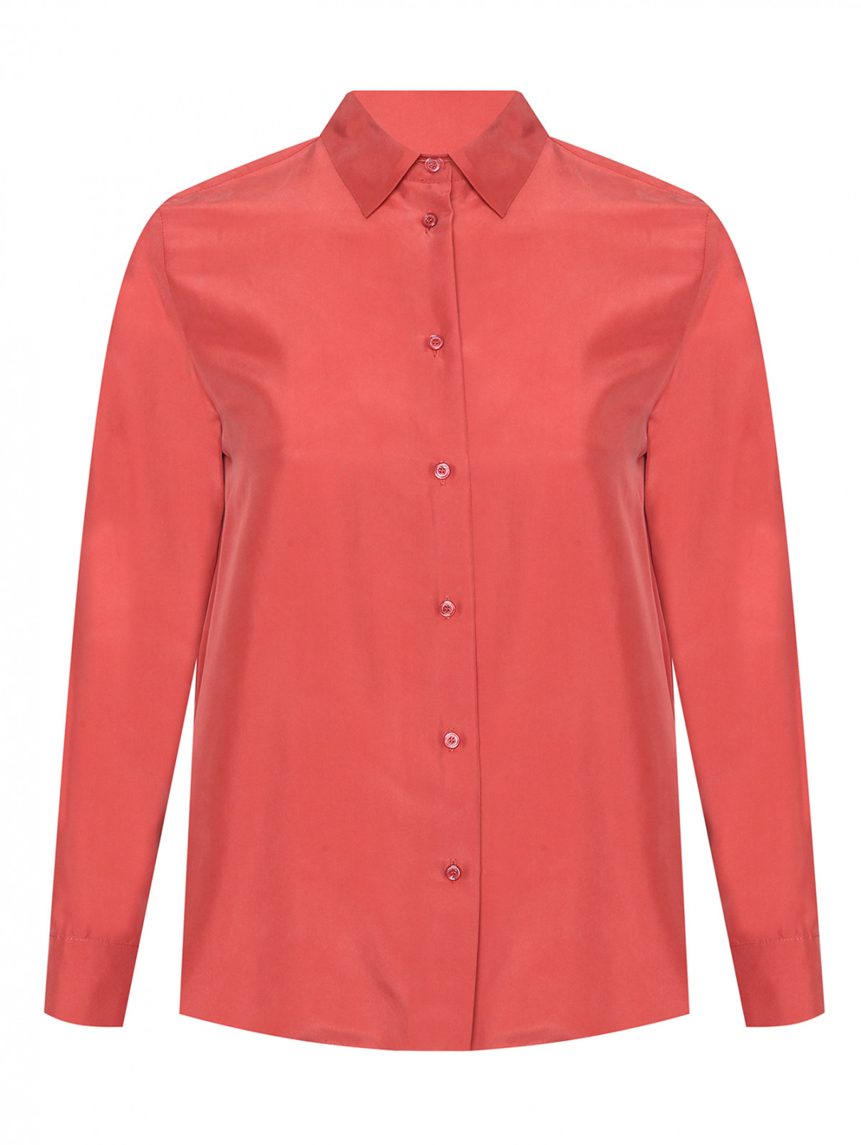 Блуза из шелка свободного кроя Weekend Max Mara  –  Общий вид  – Цвет:  Розовый