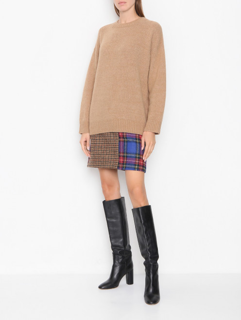 Однотонный джемпер из смешанной шерсти с круглым воротом Weekend Max Mara - МодельОбщийВид