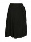 Трикотажная юбка-мини с плиссированной вставкой Emporio Armani  –  Общий вид