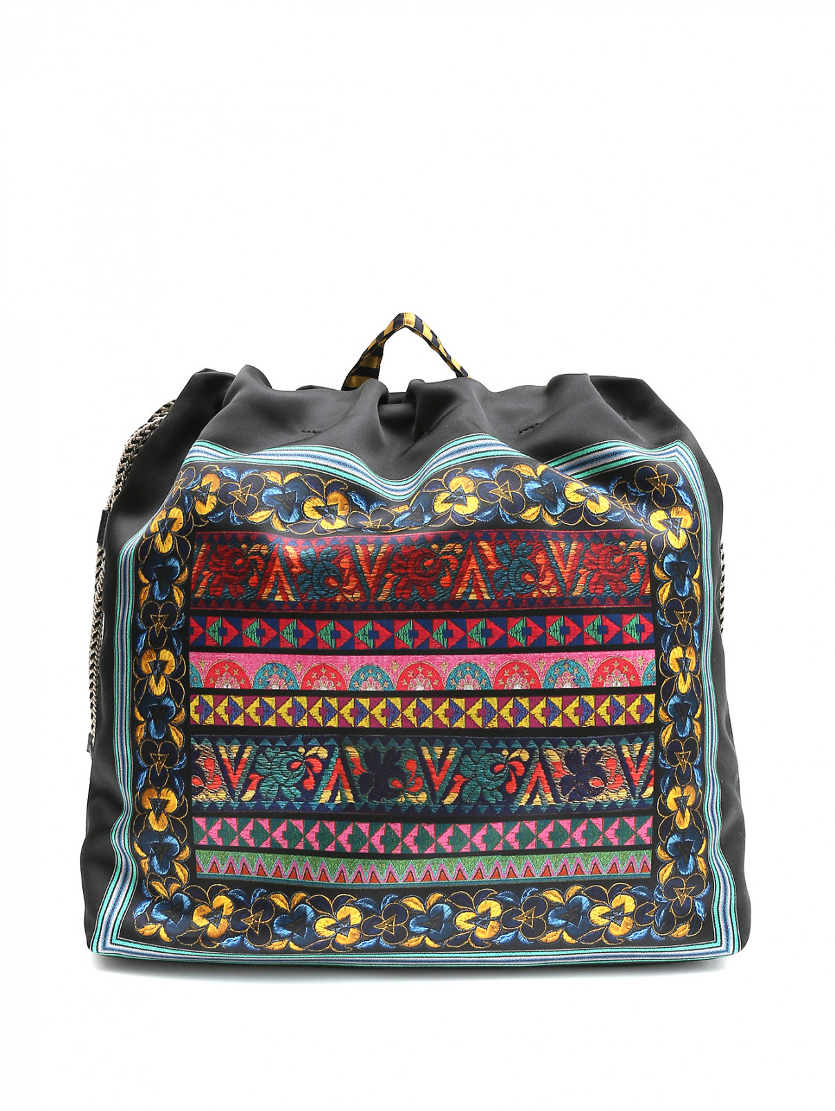 Рюкзак из ткани с принтом Etro  –  Общий вид  – Цвет:  Черный