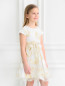 Приталенное платье с цветочным узором MiMiSol  –  Модель Верх-Низ
