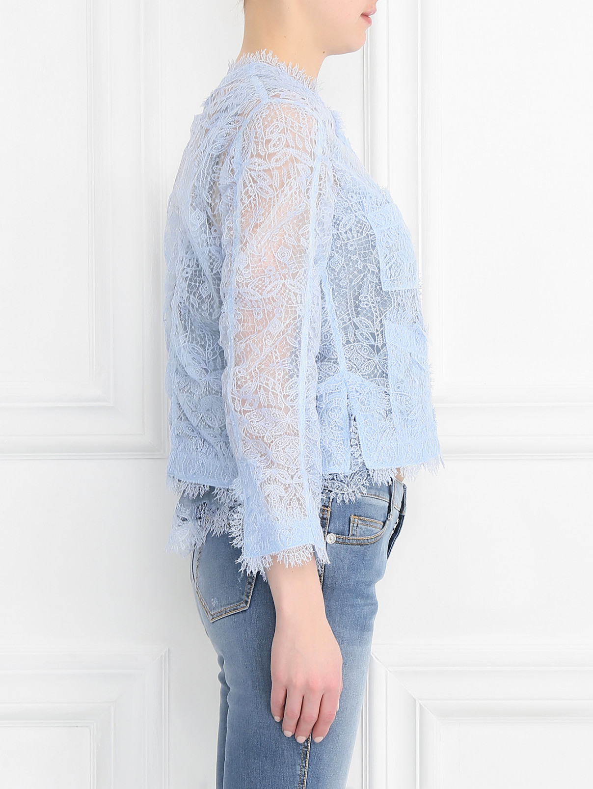 Куртка из кружева Ermanno Scervino  –  МодельВерхНиз2  – Цвет:  Синий