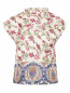 Блуза из шелка с цветочным узором на пуговицах Etro  –  Общий вид