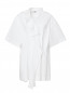 Блуза хлопковая с воланом и разрезами Nina Ricci  –  Общий вид